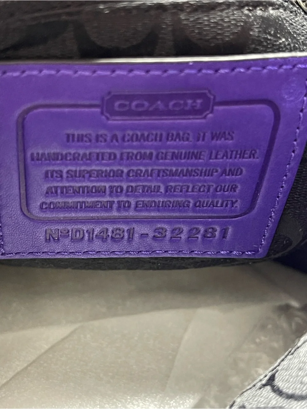 Coach Mini Duffle Purple Bleeker Tote Handbag
